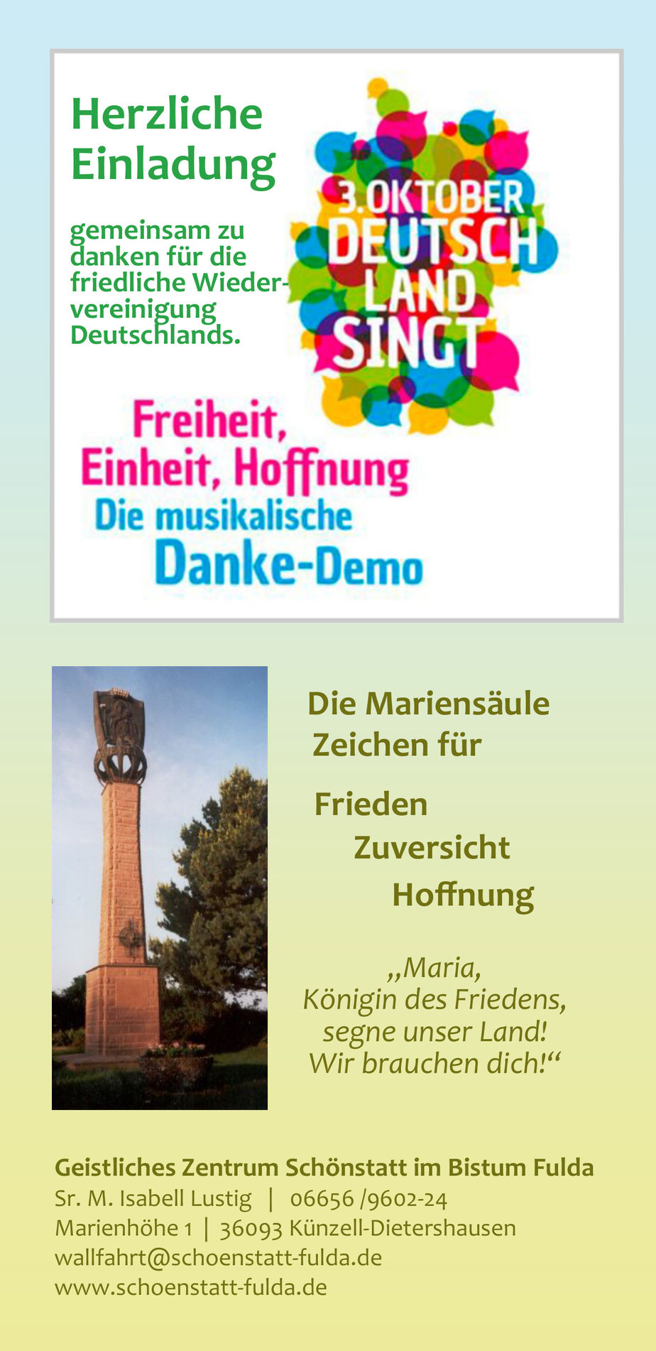 Deutschland singt und dankt